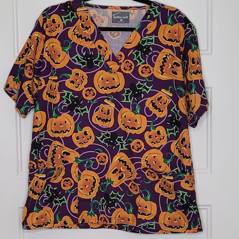 Butter Soft Halloween Srubs w Pockets M